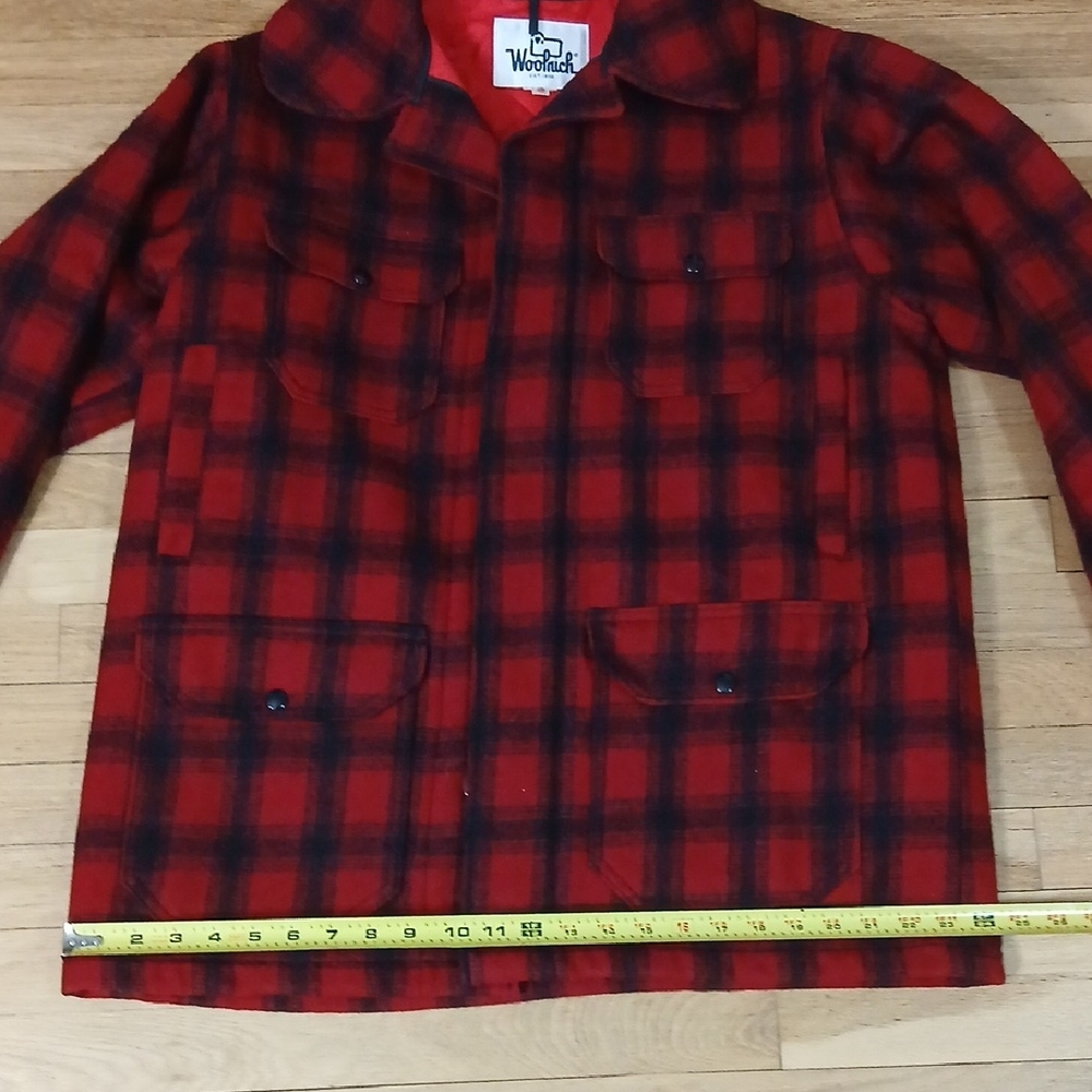 Woolrich Men's Classic Red and Black Checkered Jacket - Picture 8 of 13